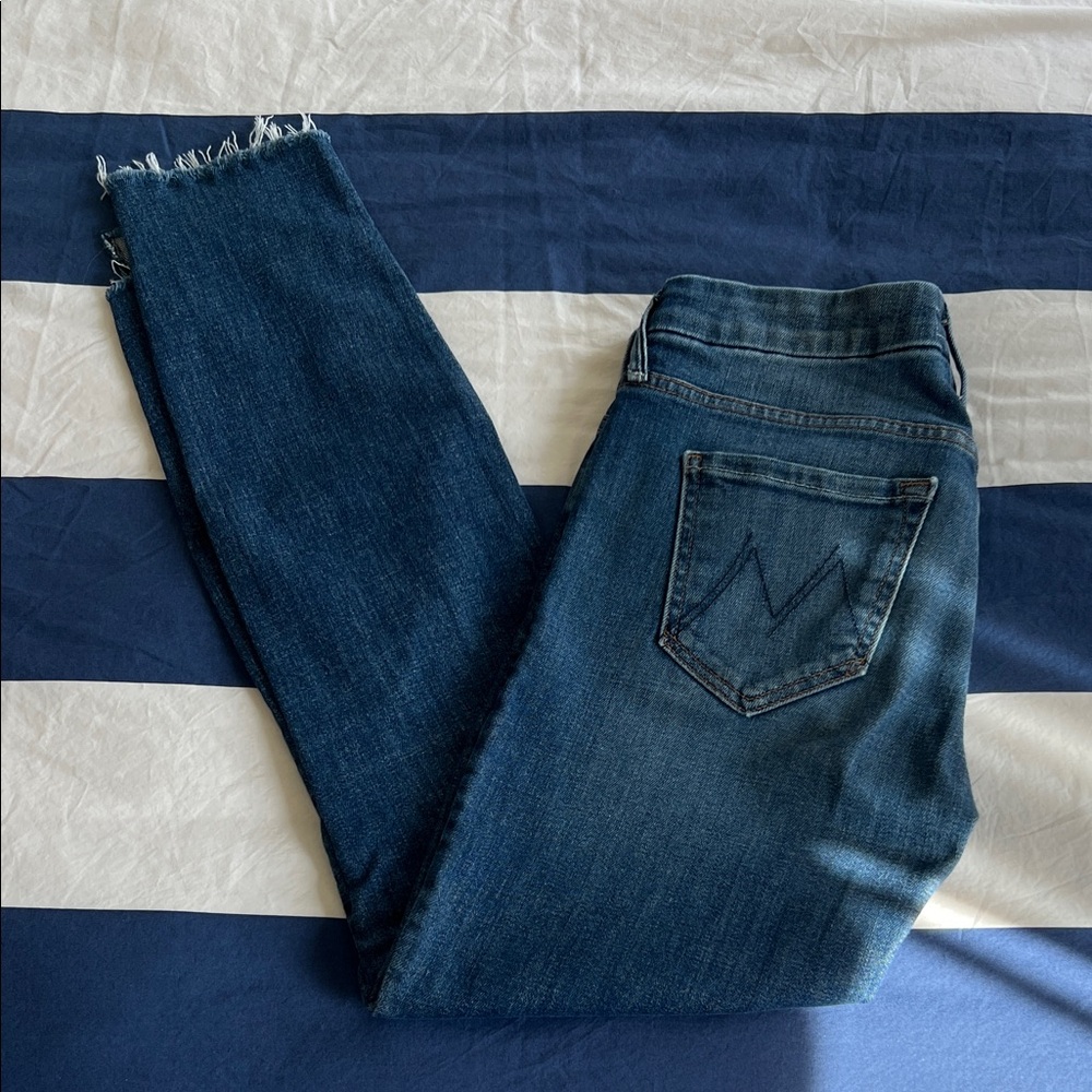 MOTHER Dark Blue Ankle Jeans